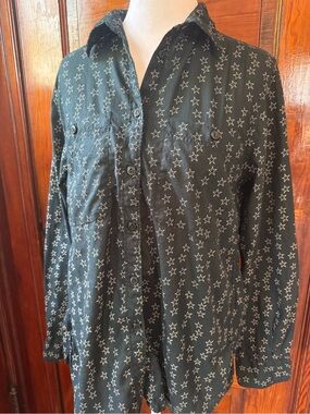 Denim & Supply Star-Print Button-Up Shirt- Size Small